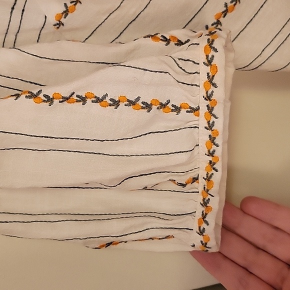 Anthropologie Maeve Cropped Keyhole-Back Top - Picture 3 of 7